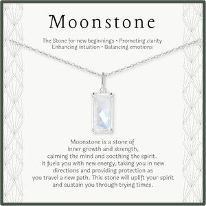 New Beginnings Rainbow Moonstone Sterling Silver Necklace for Women